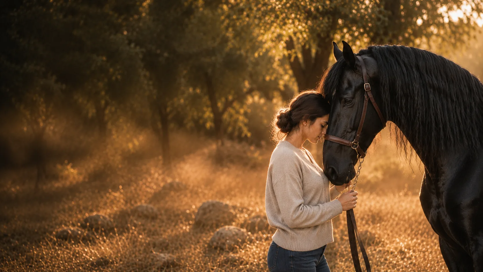 Comprador y asesor evaluando un caballo — Asesoría ecuestre 360º de Golden Horses Spain